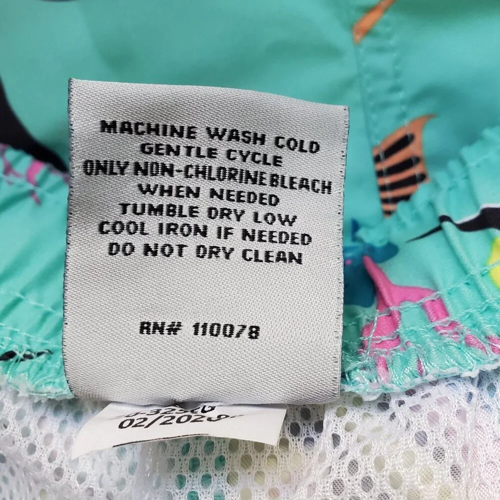 U.S. Surf Club Men's Fish Print Swim Trunks Size L